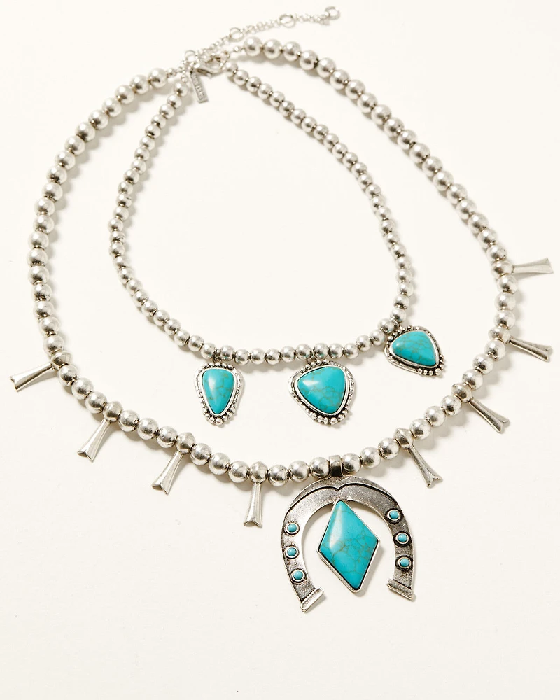 Shyanne Women's Frontier Antique Silver Layered Necklace