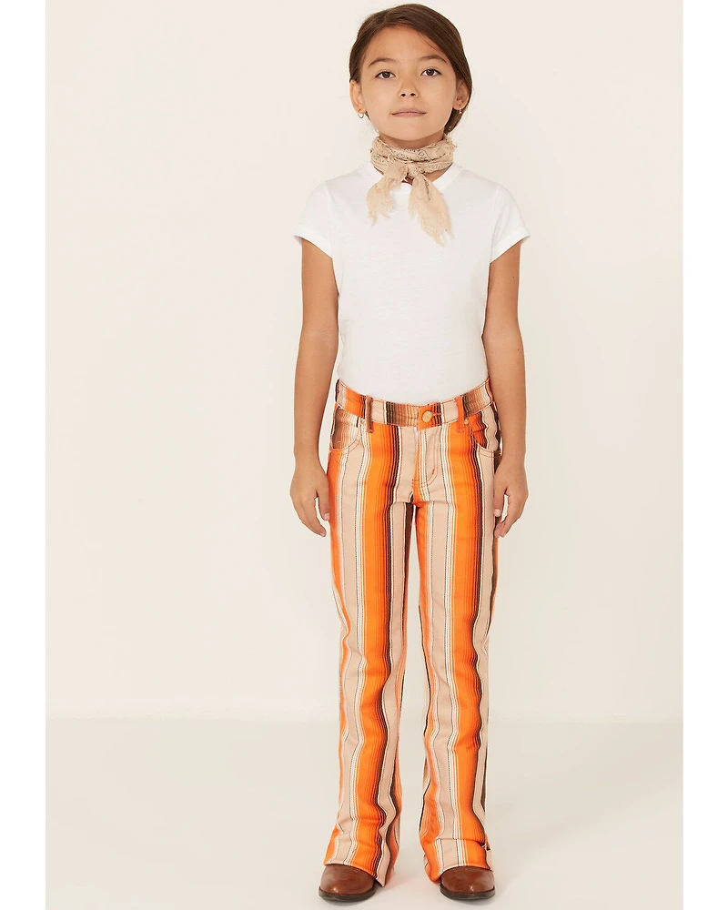Ranch Dress'n Girls' Multi Sunset Serape Stripe High Rise Flare Jean