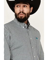 Cinch Men's Checkered Print Long Sleeve Button-Down Stretch Western Shirt
