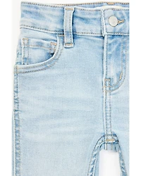 Shyanne Toddler Girls' Floral Embroidered Light Wash Flare Stretch Denim Jeans