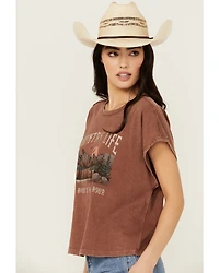 Cleo + Wolf Women's Anna Cropped Graphic Muscle Tee