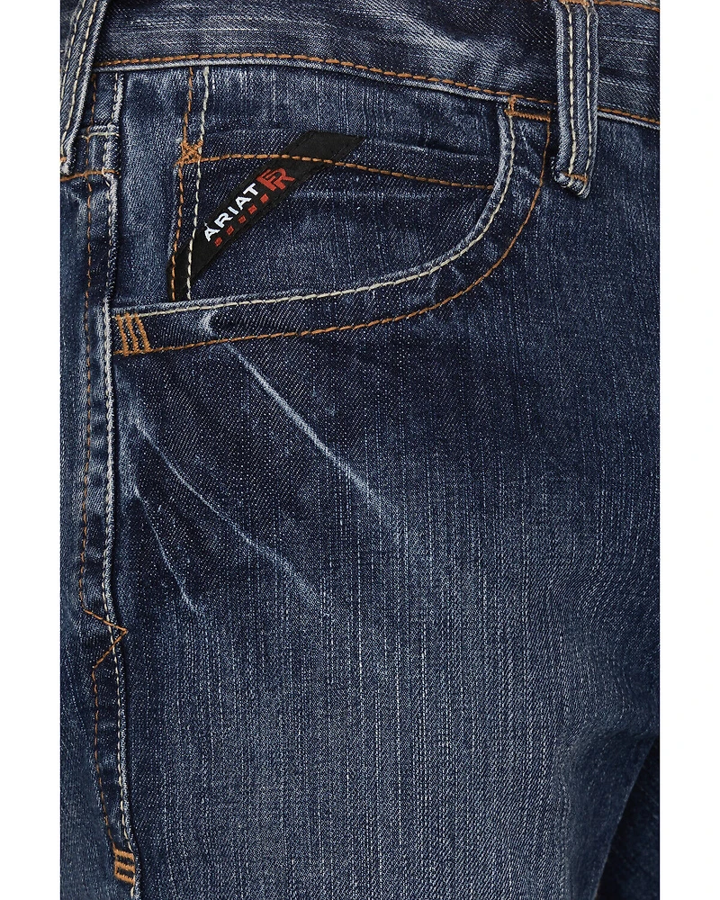 Ariat Men's FR M4 Medium Wash Relaxed Basic Bootcut Jeans