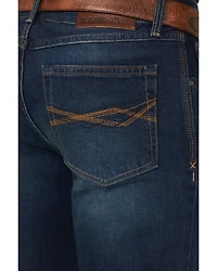 RANK 45® Men's Coyote Wash Ambush Slim Straight Durable Stretch Denim Jeans