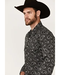 Rock & Roll Denim Men's Paisley Print Long Sleeve Snap Stretch Western Shirt