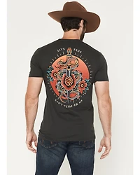 Howitzer Men's Don't Tread on Me Snake Short Sleeve Graphic T-Shirt