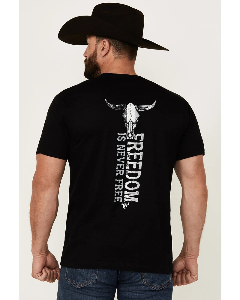 Cowboy Hardware Men's Freedom Is Never Free Short Sleeve Graphic T-Shirt