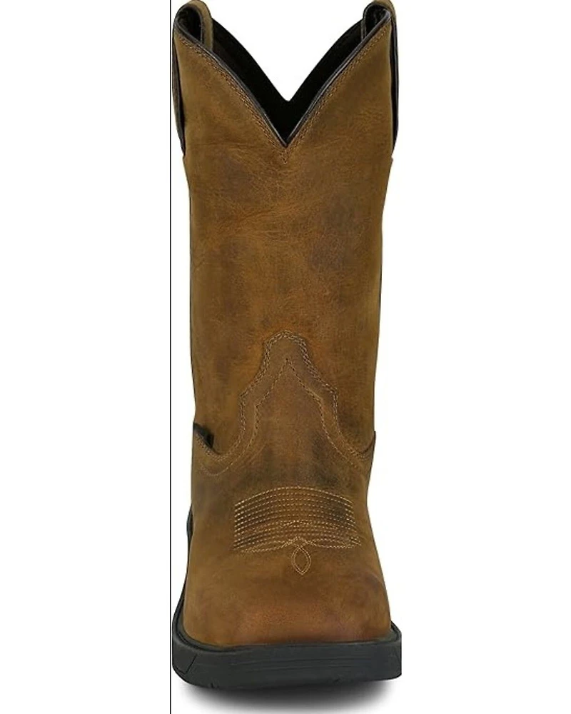 Justin Men's Trencher Pull-On Work Boots - Steel Toe