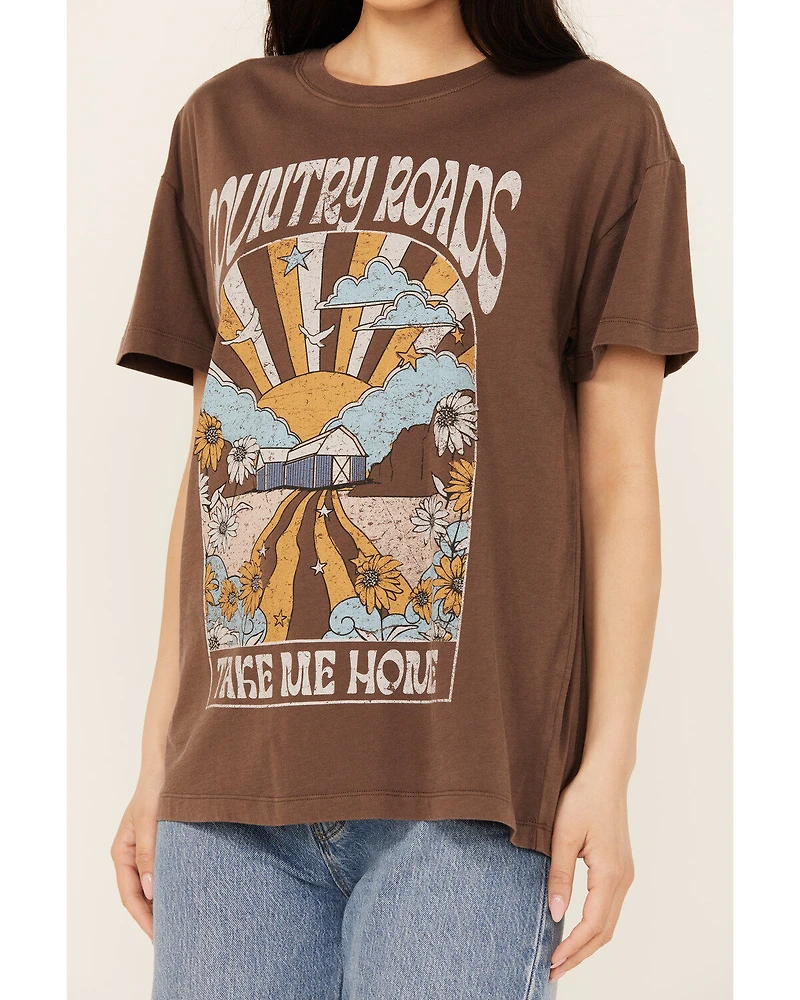 Cleo + Wolf Women's Country Roads Short Sleeve Graphic Tee