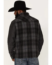 Powder River Outfitters Men's Large Plaid Print Wool Vest