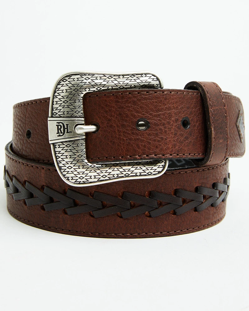 Red Dirt Hat Men's Arrow Stitch Leather Belt
