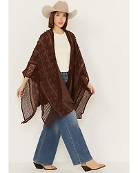 Shyanne Women's Chevron Tassel Chenille Shawl