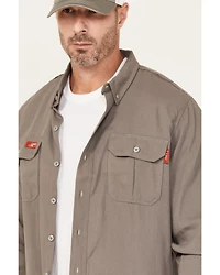 Lapco Men's FR Modern Uniform Long Sleeve Button-Down Work Shirt