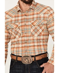 Pendleton Men's Wyatt Plaid Print Long Sleeve Snap Western Flannel Shirt