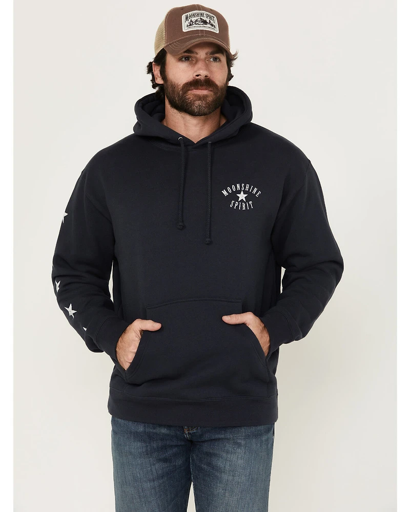 Moonshine Spirit Men's Eagle Star Graphic Hooded Sweatshirt