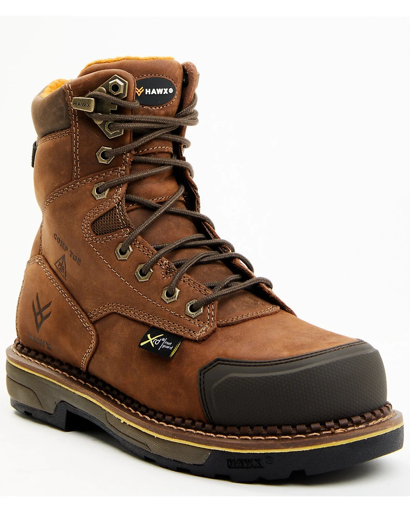 Hawx Men's 8" Crew Chief Internal Met Guard Work Boots - Composite Toe