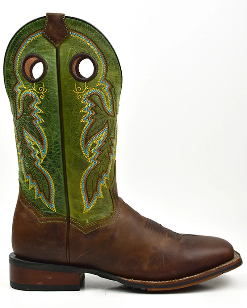 Dan Post Men's Leon Crazy Horse Performance Leather Western Boot - Broad Square Toe