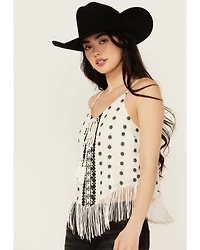 Idyllwind Women's Sunnett Embroidered Fringe Hanky Hem Tank