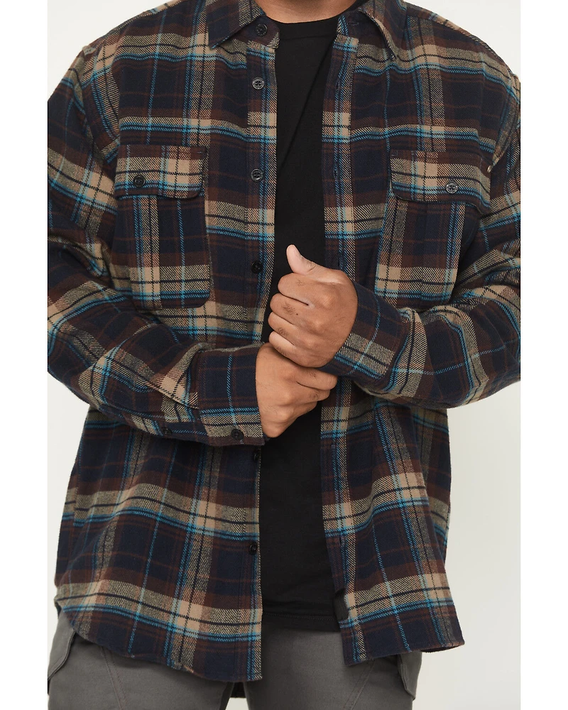 Thorogood Men's Plaid Print Heavyweight Long Sleeve Button-Down Flannel Shirt
