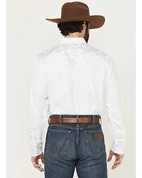 Scully Men's Embroidered Gunfighter Long Sleeve Pearl Snap Western Shirt