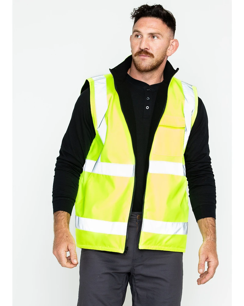 Hawx Men's Reversible Hi-Vis Reflective Work Vest - Big & Tall
