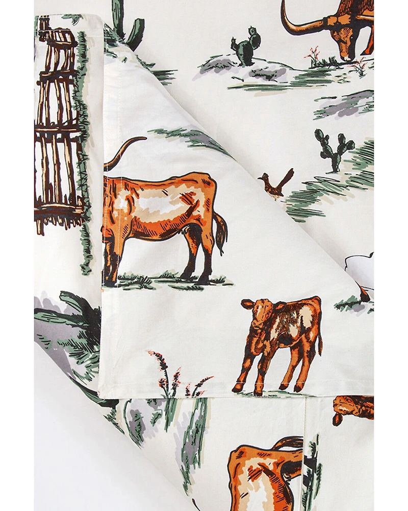 HiEnd Accents Ranch Life Reversible 2 Piece Duvet Cover Set - Twin Size