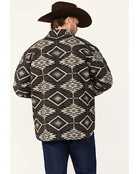 Outback Trading Co Men's Southwestern Print Lined Snap Shirt Jacket