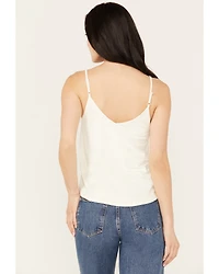 Shyanne Women's Crochet Lace Faux Suede Cami Top