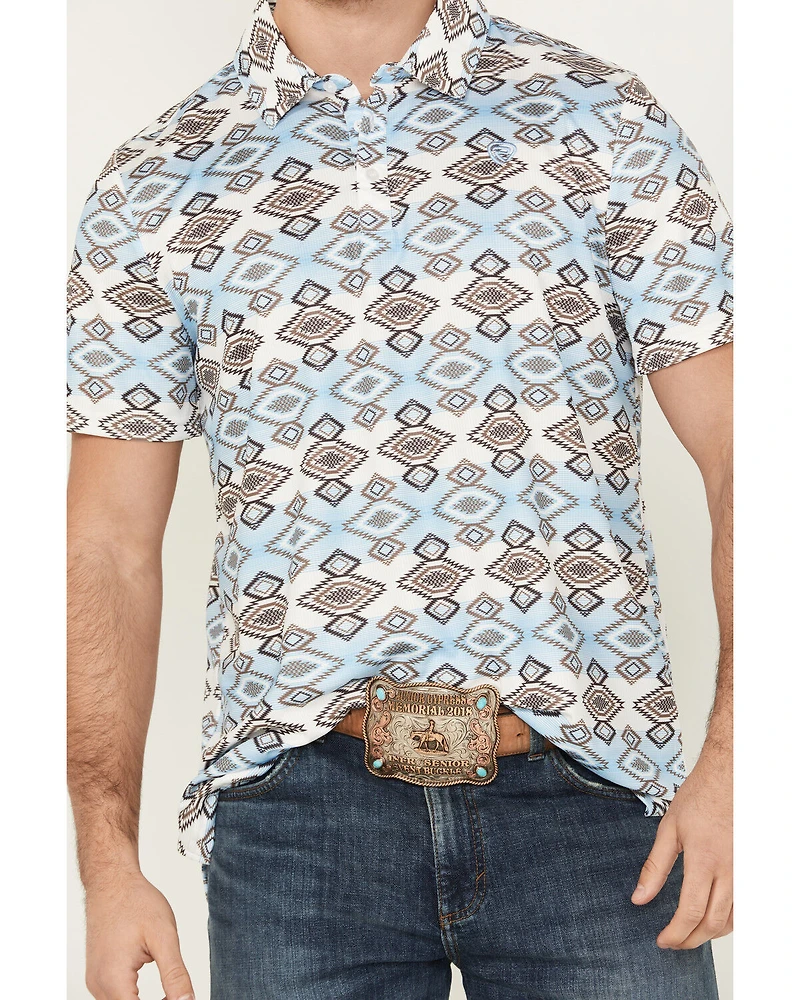 Rock & Roll Denim Men's Southwestern Striped Short Sleeve Polo