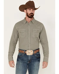 Blue Ranchwear Men's Gingham Check Snap Western Workshirt