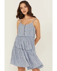 Cleo + Wolf Women's Beau Floral Printed Sleeveless Mini Dress