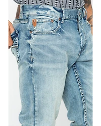 Moonshine Spirit Men's Sutton Wash Decker Slim Straight Stretch Denim Jeans