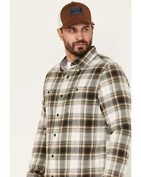 Flag & Anthem Men's Esparto Herringbone Long Sleeve Button Down Flannel Shirt