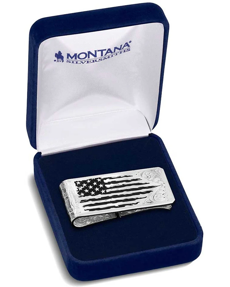 Montana Silversmiths Men's American Flag Money Clip