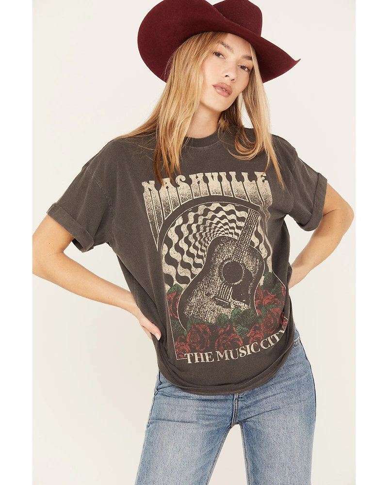 Girl Dangerous Women's Music City Nashville Relaxed Graphic Tee