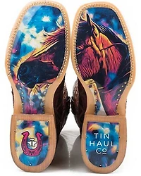Tin Haul Women's Cute Angel Western Boots - Broad Square Toe