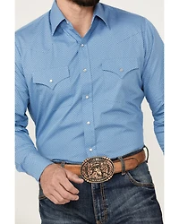 Ely Walker Men's Geo Print Long Sleeve Pearl Snap Western Shirt