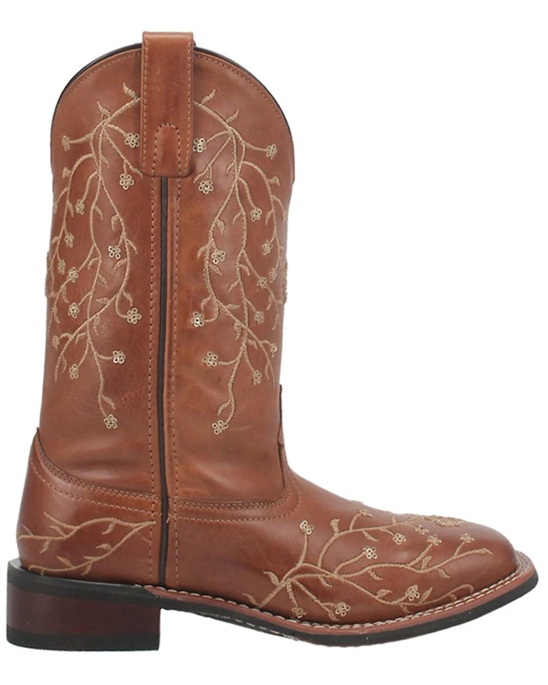 Laredo Women's Sequin Embellished Western Boots - Broad Square Toe