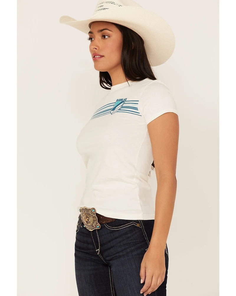 RANK 45® Women's Stripe Logo Graphic Tee