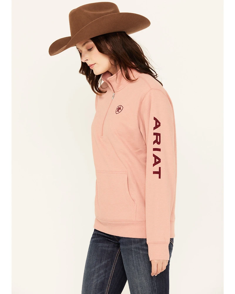 Ariat Women's Boot Barn Exclusive Half Zip Logo Pullover