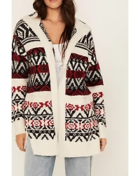 Cleo + Wolf Women's Carmen Southwestern Print Hooded Cardigan