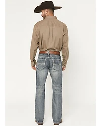 Rock & Roll Denim Men's Double Barrel Medium Wash Relaxed Bootcut Rigid