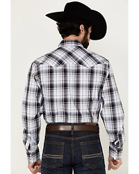 Wrangler Retro Men's Plaid Print Long Sleeve Snap Western Shirt