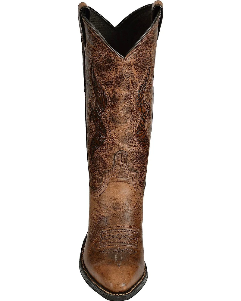 Abilene Women's 11" Tooled Inlay Western Boots