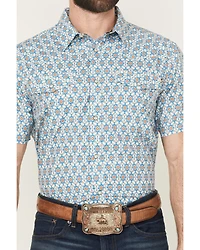 RANK 45® Men's Lozy Medallion Print Short Sleeve Snap Performance Western Shirt