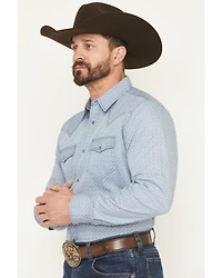 Cody James Men's Coastal Cowboy Micro Geo Print Long Sleeve Snap Western Shirt