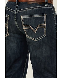 Rock & Roll Denim Men's Double Barrel Medium Wash Relaxed Bootcut Stretch Jeans
