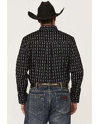 RANK 45® Tiki Room Striped Print Long Sleeve Button-Down Stretch Western Shirt