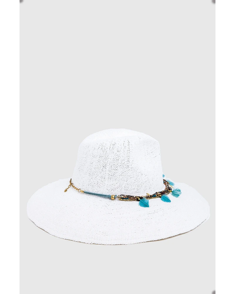 Nikki Beach Women's Dara Straw Western Fashion Hat