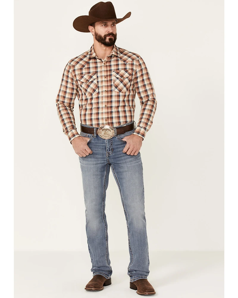 Pendleton Men's Multi Frontier Plaid Long Sleeve Snap Western Shirt