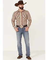Pendleton Men's Multi Frontier Plaid Long Sleeve Snap Western Shirt